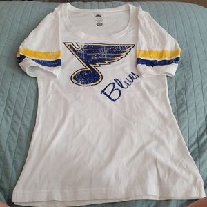 Women's STL Blue's T-shirt. Size S.